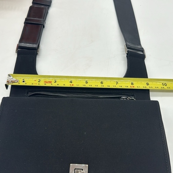 Stuart Weitzman Black Crossbody Mixed Medium Bag - Fabric and leather combo - Picture 16 of 16